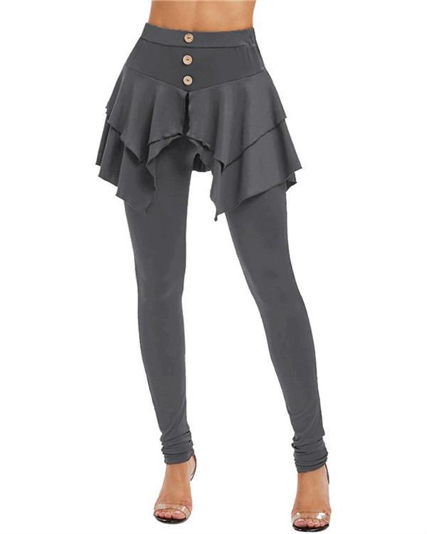 tiered ruffle skirt leggings