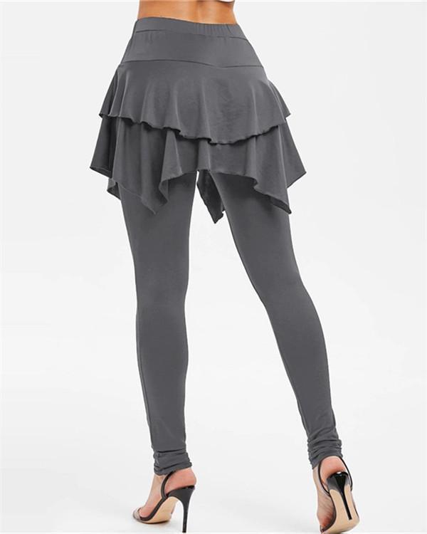 tiered ruffle skirt leggings