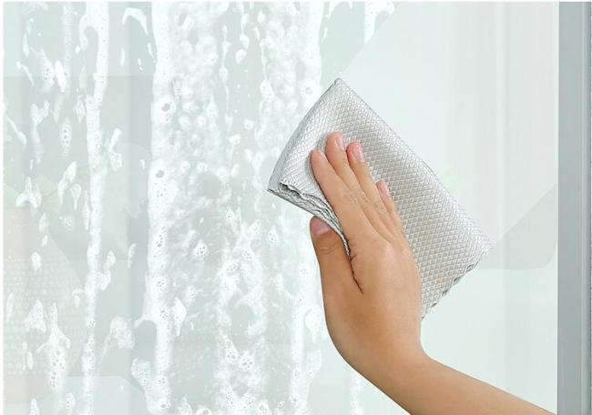 Non-marking cleaning glass cloth fish scale grid wipes