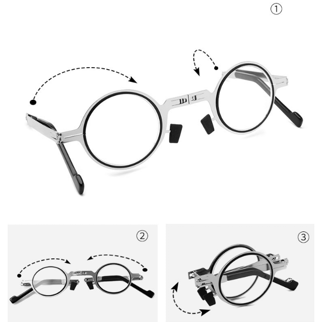 Ultra Lightweight Anti Blue Light Foldable Reading Glasses