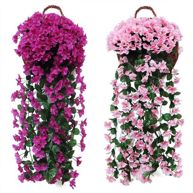 Vivid Artificial Hanging Orchid Bunch(2pcs)