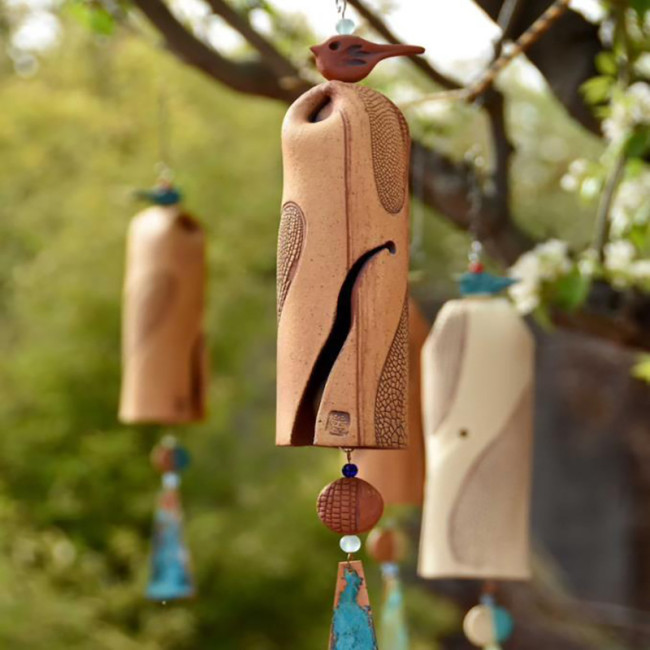 Beautiful Rustic Dragonfly Wind Chimes, Boho Handmade Garden Decor Gift