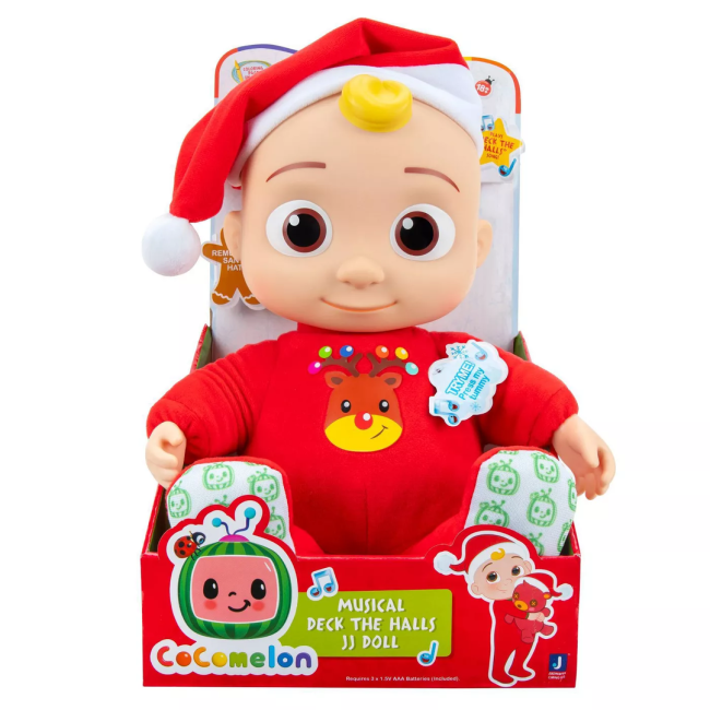 Christmas CoComelon Musical Deck The Halls JJ 14 inch Doll - Best Xmas Gift for Kids