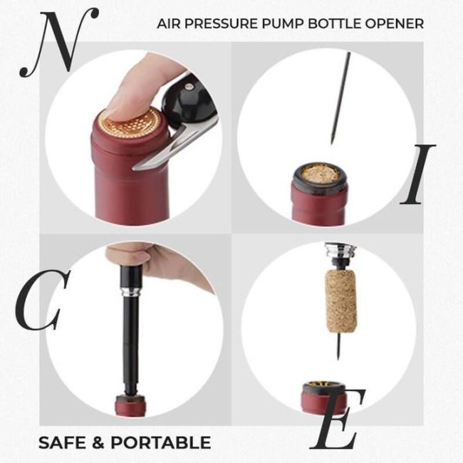 Air Pressure Pump Bottle Opener