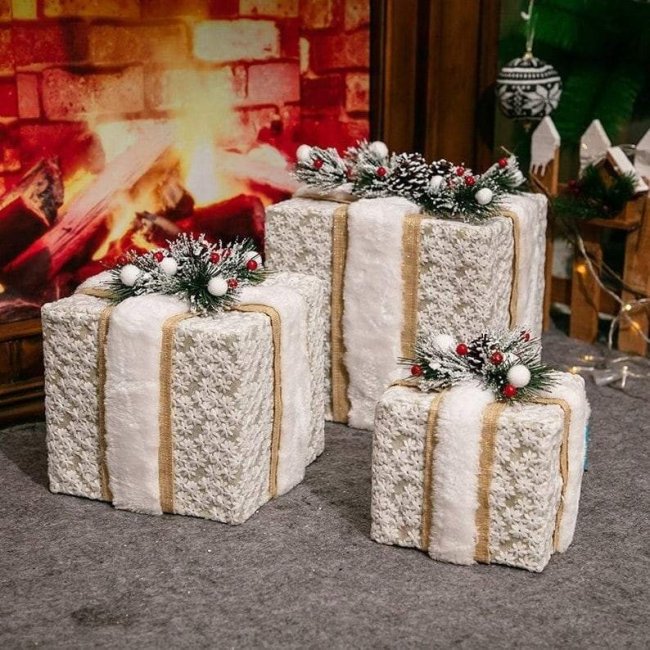 3PCS Christmas Decoration Gift Box