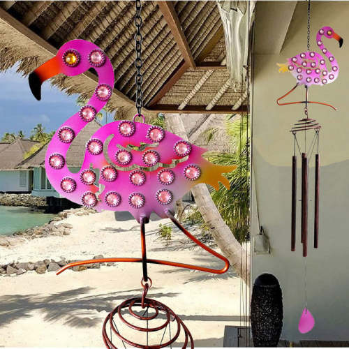 Metal Flamingo Wind Chime