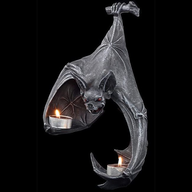 Halloween Bat Wall Sconce Candle Holder