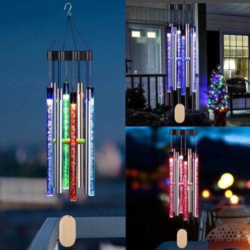 Solar LED Color Changing Wind Chime