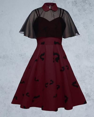 Halloween Sling Print Dress
