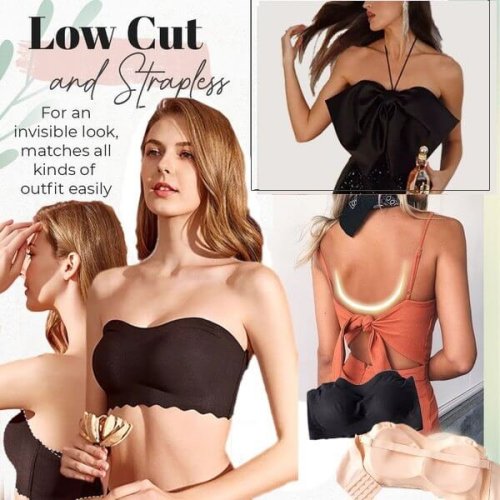 💕Last Day 40%OFF 💕Women Sexy Strapless Bra Invisible Push Up Bras