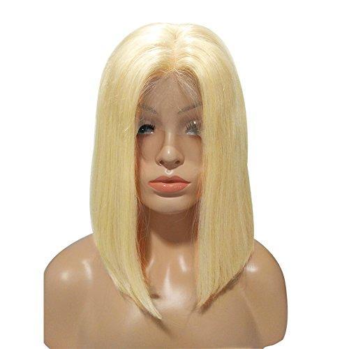 Blonde Centre Parting Short Bob Hair Staight Wigs