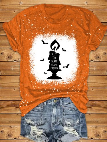 Halloween Black Flame Candle T-Shirt