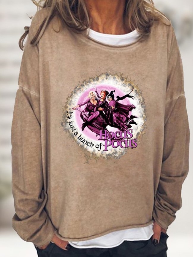 Women's Casual IT'S JUST A BUNCH OF HOCUS POCUS Printed Sweater