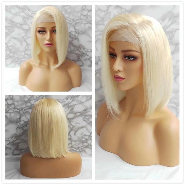 Blonde Brazilian Straight Hai BOB Wigs Lady Wig