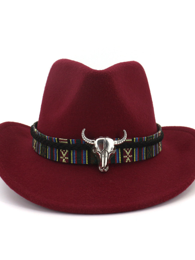 Western Bull Woven Cowboy Cowgirl Hat