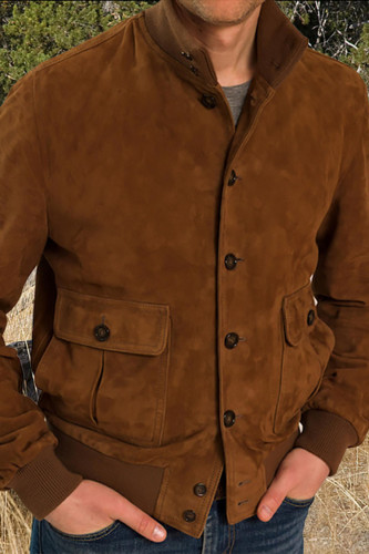 Casual Simple Vintage Khaki Western Jacket
