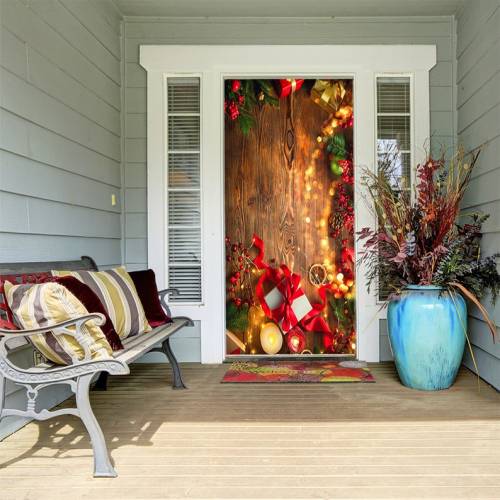 Christmas Scene Door Cover - Christmas Door Cover - Outdoor Christmas Decorations - Front Door Decor - Door Cover - Christmas Door Decor