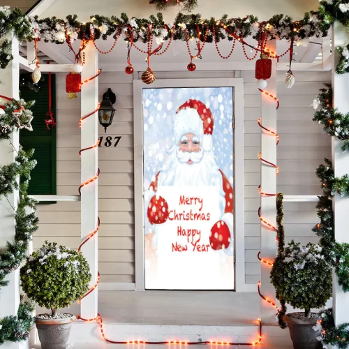 Santa Door Decoration - Christmas Door Covers - Santa Door Decor - Front Door Decor - Door Cover - Santa Door Hanger - Door Decorations