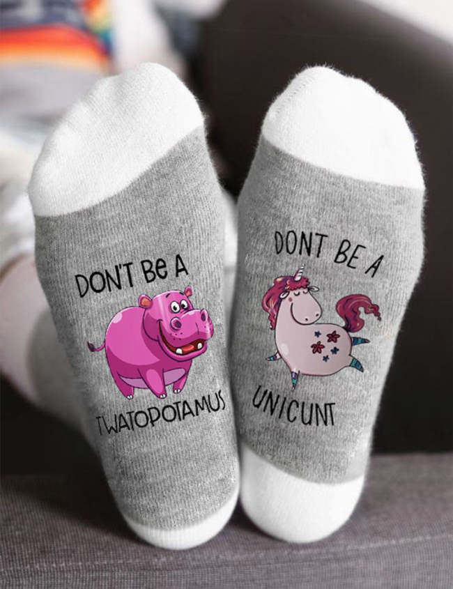Hot Sale Don't Be A Twatopotamus Unicunt Socks