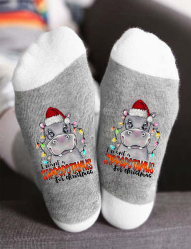 Hot Sale I Want A Hippopotamus For Christmas Socks