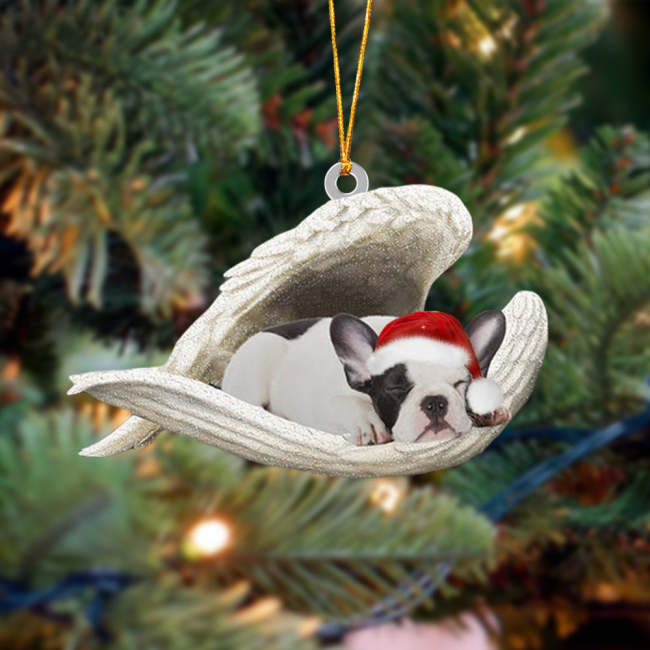 French Bulldog Sleeping Angel Christmas Ornament