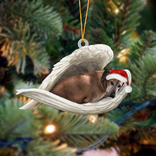 Dog2 Sleeping Angel Christmas Ornament