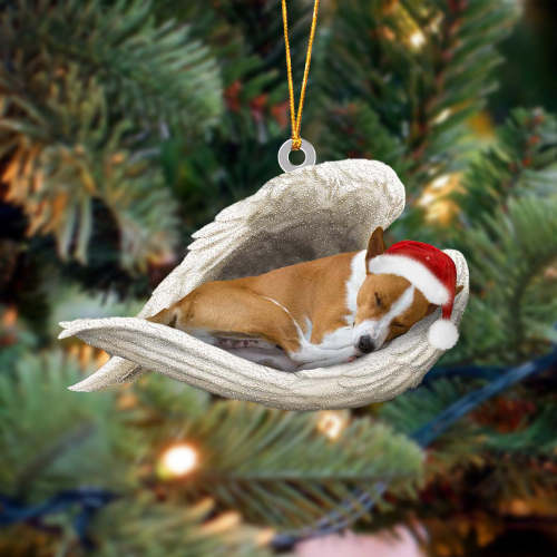 Basenji Sleeping Angel Christmas Ornament