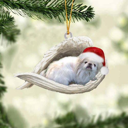 Pekingese_1 Sleeping Angel Christmas Ornament