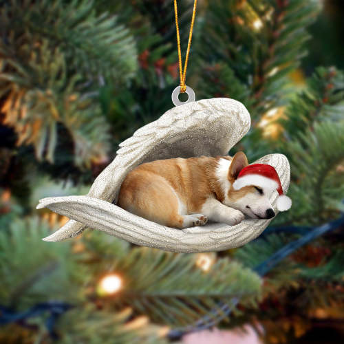 Corgi Sleeping Angel Christmas Ornament