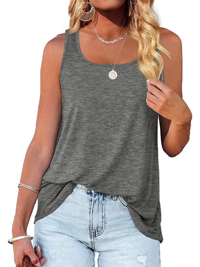Women's Square Neck Casual Sleeveless Top