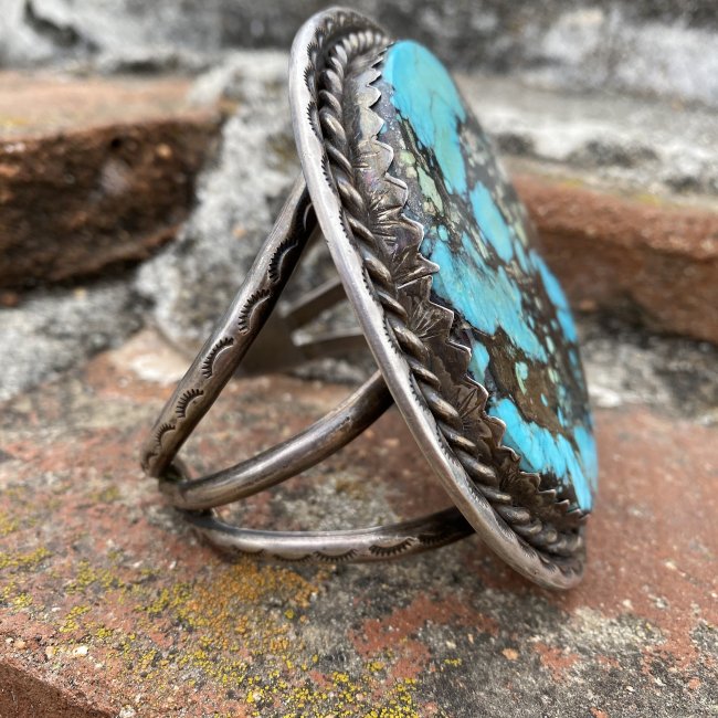 The Monster Navajo Turquoise Cuff Bracelet in Sterling Silver