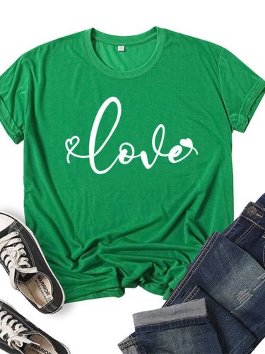 Women's St. Patrick's Day LOVE Short Sleeve T-Shirt