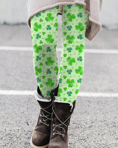 St. Patrick's Day Printed Leggings