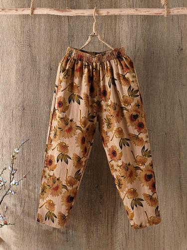 High Waist Skinny Printed Plaid Casual Pants