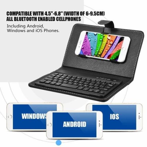 Wireless Bluetooth Keyboard With Leather Case