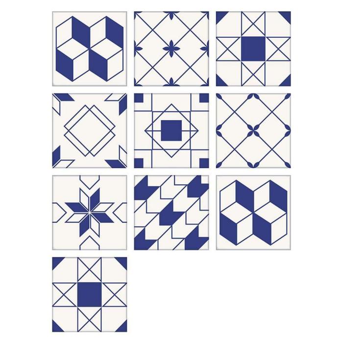 3D Visual Art Geometric Tile Decals (10Pcs/Set)
