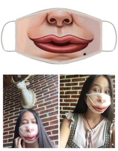 Mouth Emoji Print Cloth Face Mask
