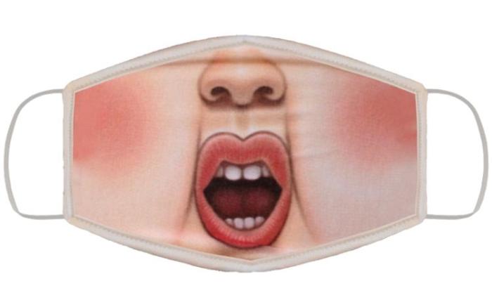 Mouth Emoji Print Cloth Face Mask
