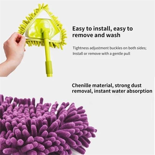Triangle Cleaning Mop, 360 Degree Rotatable Adjustable Extendable Wall Cleaning Mop, Retractable - View #11