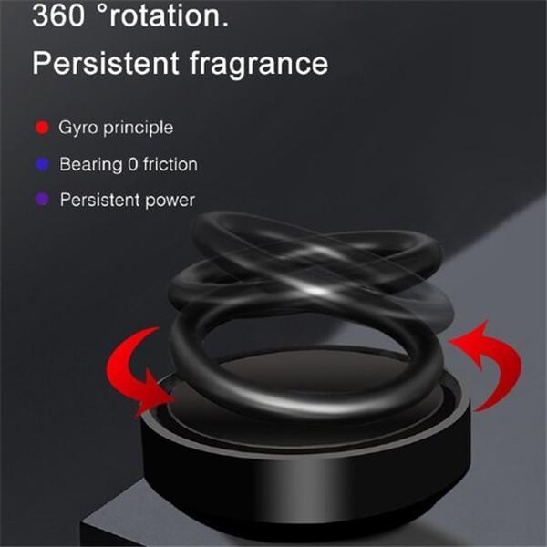 360 ° Rotation Suspension Creative Double Rotating Ring Car Air Freshener Aromatherapy