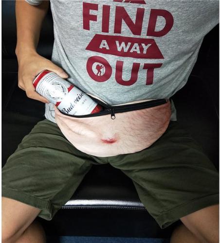3D Men Beer Belly Waist Packs Dad Bag Funny Gifts