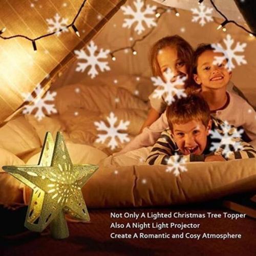 LED Christmas Tree Snow Projection Lamp