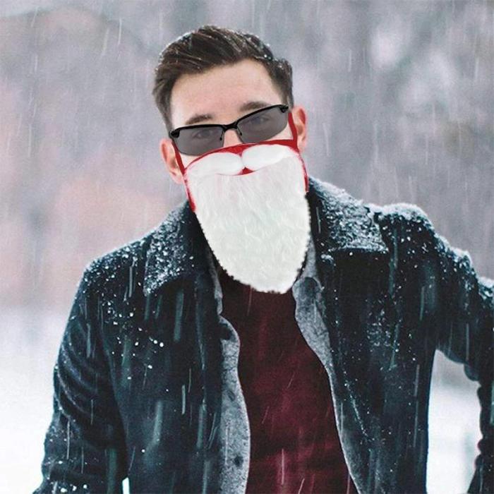 🔥HOT SALE🔥Holiday Santa Beard Face Mask Costume for Adults