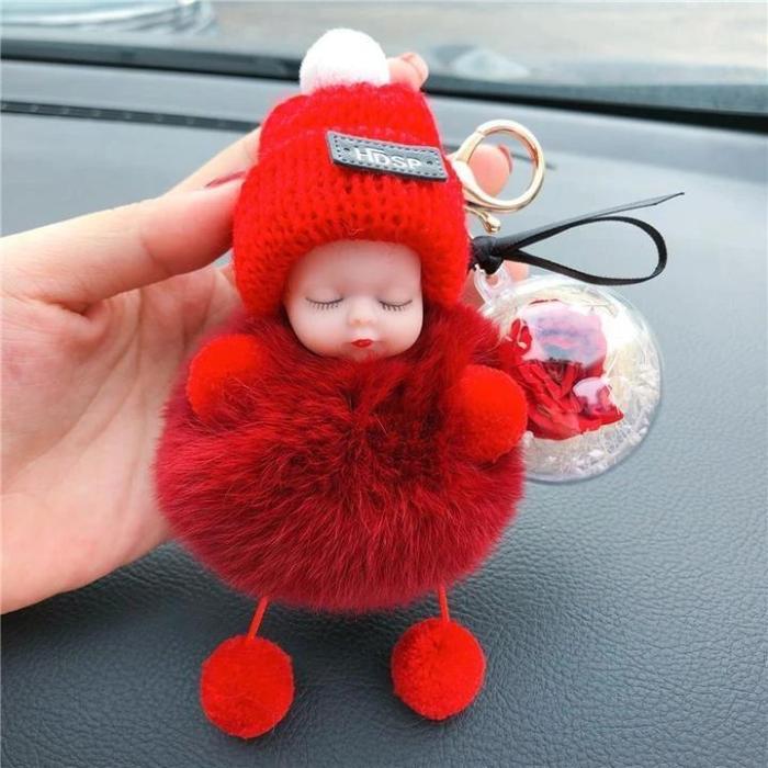 Super Cute Furry Doll Keychain
