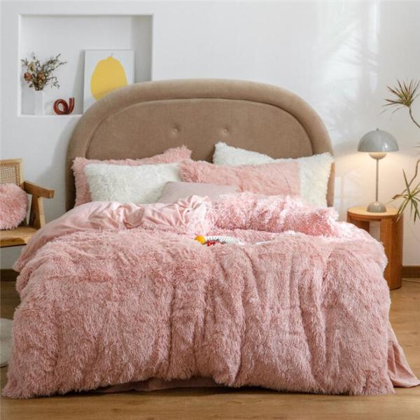 Fluffy Blanket Cover With Pillow Cover 