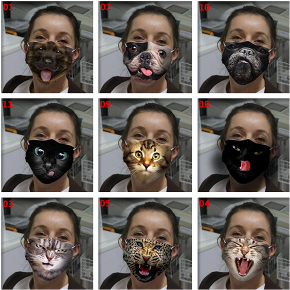 Funny Animal Printed Cotton Mask ( NEW ARRIVALS)