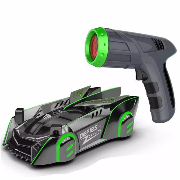 Laser-Guided Real Wall Climbing Race Car