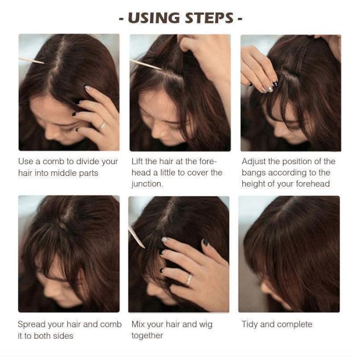 Clip in Human Hair Bangs Extensions