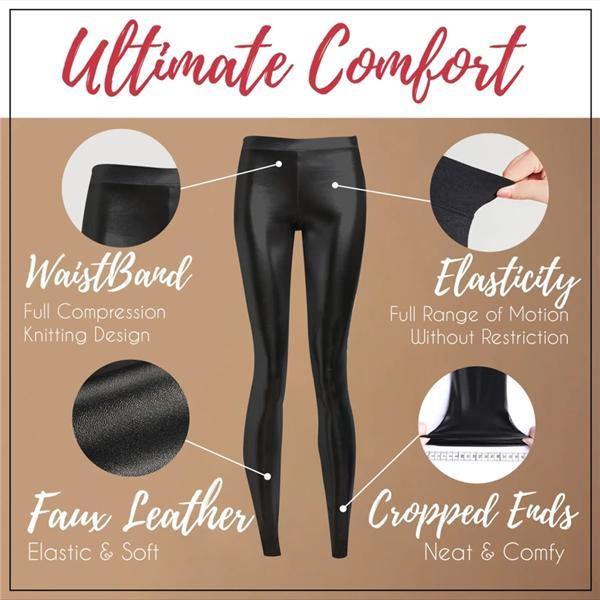 Women Stretch-Fit Faux Leather Pants