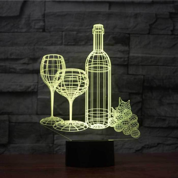 WINE 3D ILLUSION LAMP